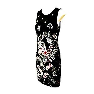 WHBM Sleeveless Floral-Print Sheath Dress - Size Sm